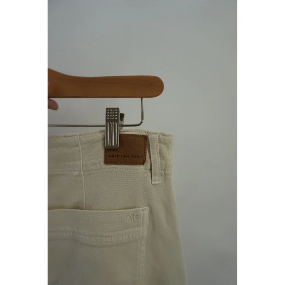 American Eagle Jort Shorts Midi Bermuda Coastal Soft Girl Minimalist Tan 10